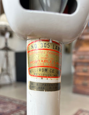 Vintage 1940s Signed Hill-Rom Medical Lamp
