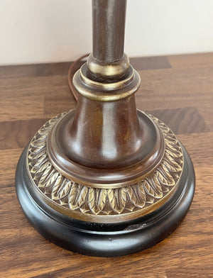 Antique Circa 1900-1905 Cast Bronze Edwardian Newel Post Table Lamp