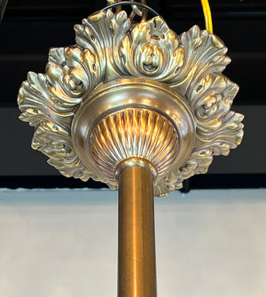 Incredible Antique Late 1880s Aesthetic Movement Combination Gas Electric Chandelier with Dragons. Cherubs, Owl and Sea Serpent Motif