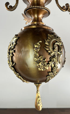 Incredible 1905 Edwardian Five Light Chandelier Attrubited to R. Williamson of Chicago