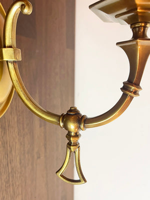 $900 PAIR - Circa 1903 Gibson Gas Works Converted Gas Wall Sconces