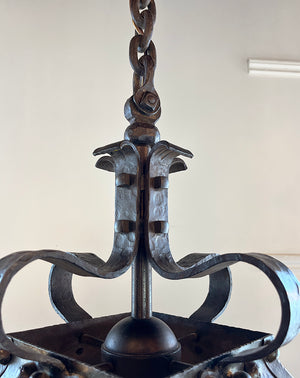 Incredible Circa 1900-05 26" wide Arts and Crafts Fixture Made by R. Williamson Lamp Company of Chicago
