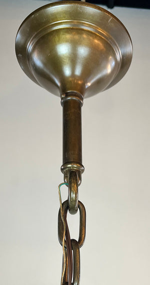 Antique Circa 1910 Six Light Colonial Revival Chandelier Attributed to Beardslee of Chicago