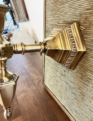 $1200 PAIR - Antique Circa 1900 Edwardian Double Light Early Electric Sconces with Egg and Dart Motif