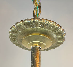 Grand Antique Circa 1910 French Empire Twelve Light Chandelier With Swans and Maidens