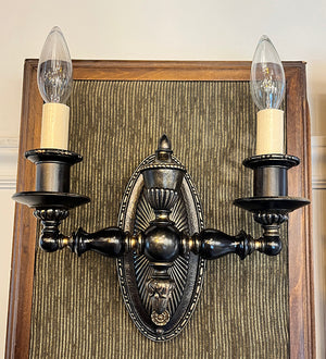 $1100 PAIR - Stunning Pair of early 1900s Edwardian Double Light Wall Socnces