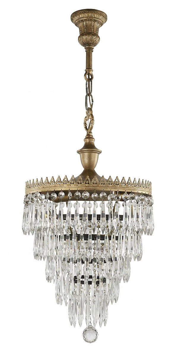 Antique 1920s Empire Wedding Cake Chandelier