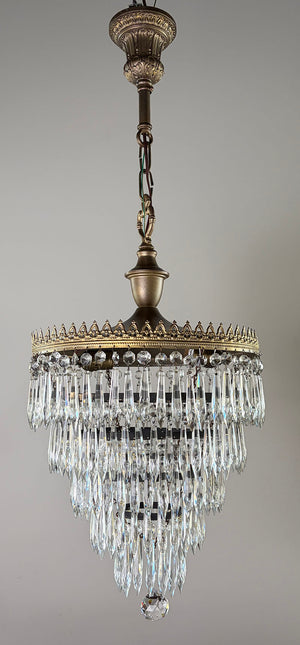Antique 1920s Empire Wedding Cake Chandelier