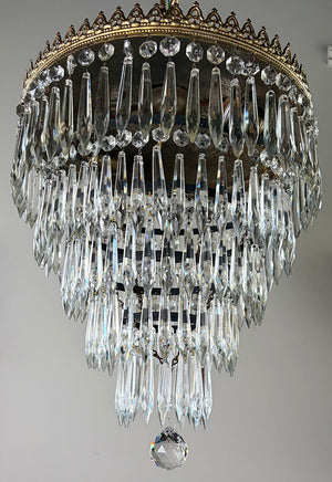 Antique 1920s Empire Wedding Cake Chandelier