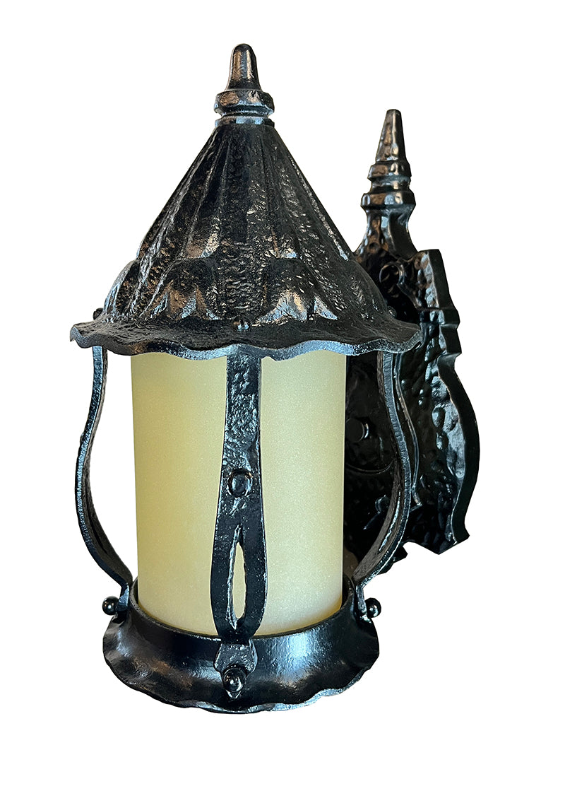 Antique Circa 1930s Storybook Exterior Lantern Wall Sconce