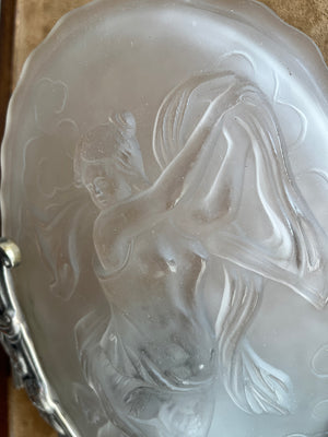 $3200 PAIR - Exquisite Pair of Antique Circa 1925-30 French Art Deco Muller Freres Slip Shade Wall Sconces