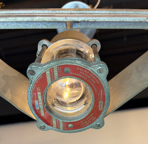 Rare Vintage 1940s-50s Crouse Hinds Industrial Exit Light Sign Pendant