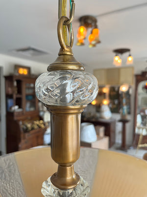 Antique Circa 1930 Art Deco Pressed Glass Dome