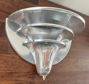 $1000 PAIR - Circa 1930 Machine Age Art Deco Wall Sconces