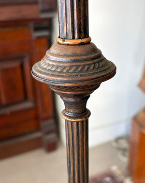 Antique CIrca 1930 Copper Plated Art Deco Bridge Arm Lamp