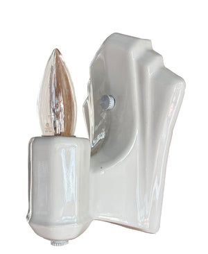 $500 PAIR - Antique Circa 1930 Art Deco Porcelain Sconces (Copy)