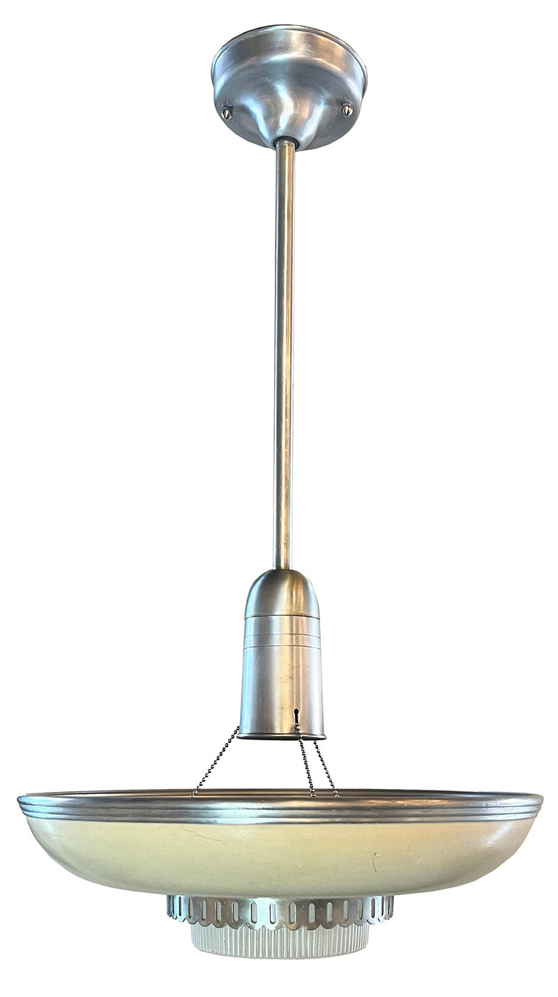 Antique Circa 1940 Art Deco Machine Age Modern Pendant