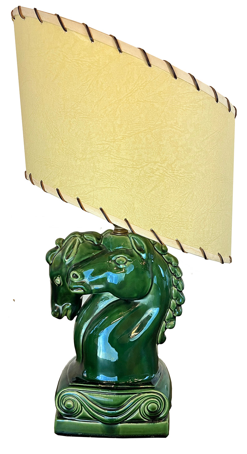 Vintage Mid Century 1960 Haeger Style Ceramic Horse Head Table Lamp
