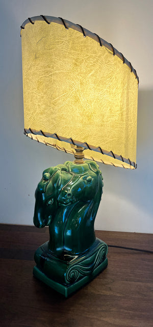 Vintage Mid Century 1960 Haeger Style Ceramic Horse Head Table Lamp