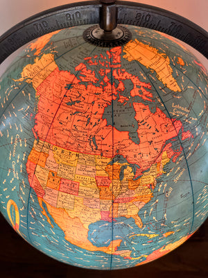 Antique 1966 Vintage Mid Century Globe Lamp