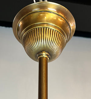 Antique Circa 1895 Three Light Converted Gas Fixture Attributed to Gibson Gas Works of Philadelphia