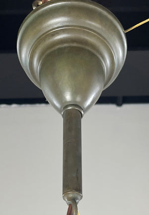 Antique Circa 1920 Four Light NeoClassical Pan Light with Embossed Center Body and Scroll and Acanthus Arms
