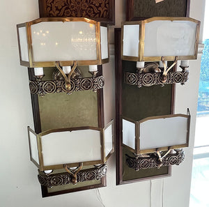 $1650 PAIR - SET OF 8 SCONCES AVAILABLE -  Antique Circa 1925-30 Art Deco Wall Sconces