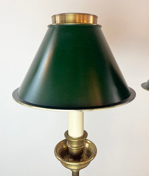 $1100 PAIR- Elegant Pair of Vintage Champan Neo Classical Claw Foot Table Lamps with Marble Bases