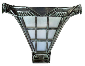 $3800 PAIR - Stunning Pair of 1930 Signed Max Le Verrier French Art Deco Egyptian Bronze Wall Sconces
