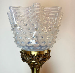 Antique Circa 1900 Victorian Converted Gas Portable Lamp Attributed to Gibson Gas Fixture Works of Philadelphia