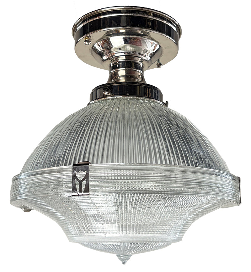 Antique Circa 1930s Holophane Flush Mount