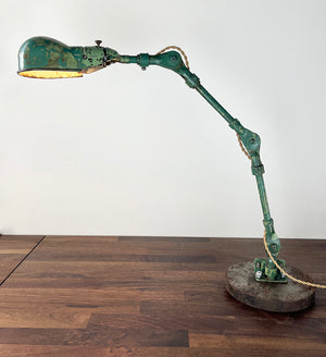 Antique Drafting Table / Machinists 1920s-30s Industrial Articulating Work Light