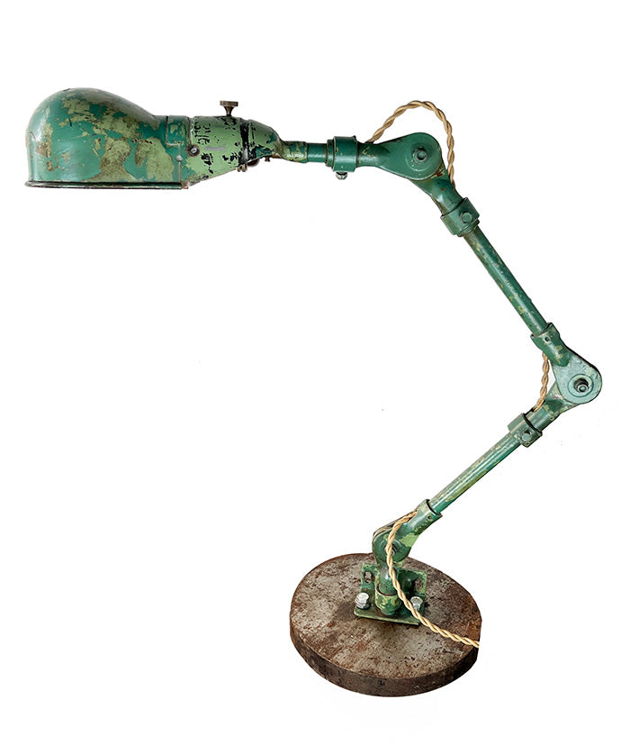 Antique Drafting Table / Machinists 1920s-30s Industrial Articulating Work Light