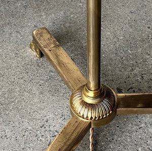 Vintage 1950 Maison Jansen Gilt on Bronze Lions Paws Empire Floor Lamp