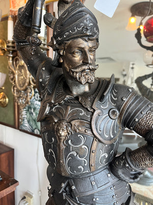 Antique 1880s-1910 era Large Figural Lamp