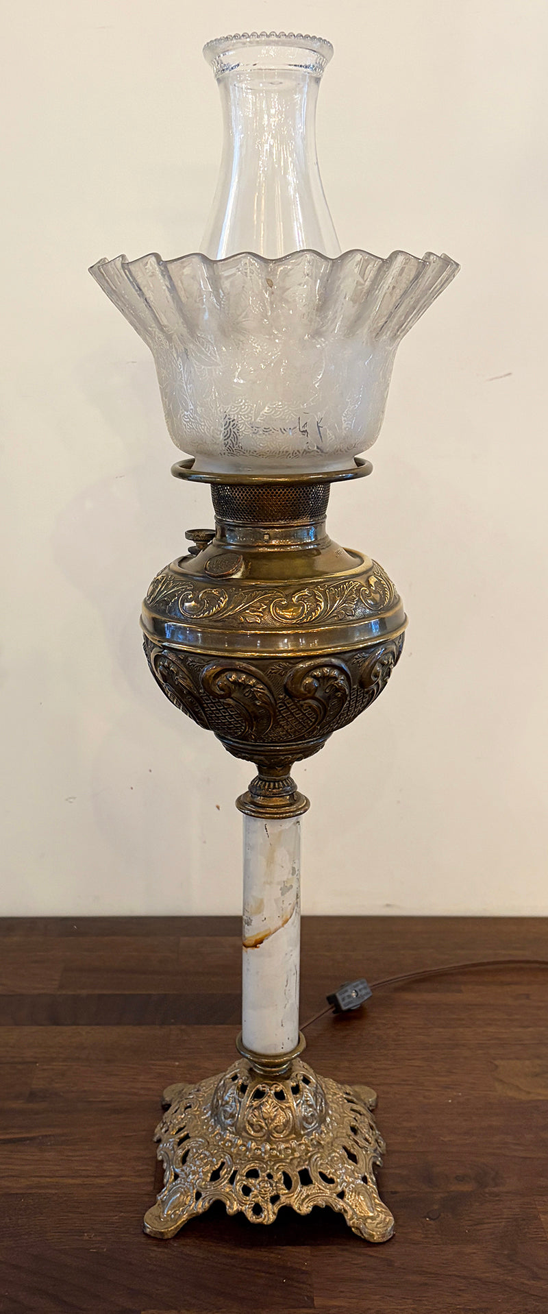 Electrified 1800s Oil Lamp