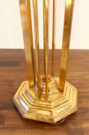 Pair Beaux Arts Art Deco 1920s-30s Bronze Post Lights - 48" tall