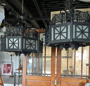 $11k PAIR - Incredible PAIR of Original 1930 Art Deco / Beaux Arts Fixtures From the Canada Life Building in Toronto, Ontario