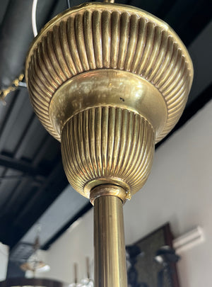 $6000 PAIR - Rare LARGE PAIR of late 1880s early 1890s Bradley and Hubbard Four Light Converted Commercial Gas Fixtures