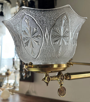 $6000 PAIR - Rare LARGE PAIR of late 1880s early 1890s Bradley and Hubbard Four Light Converted Commercial Gas Fixtures
