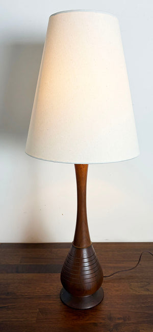 $950 PAIR- Circa 1960 Mid Century Table Lamps with Custom Linen Shades