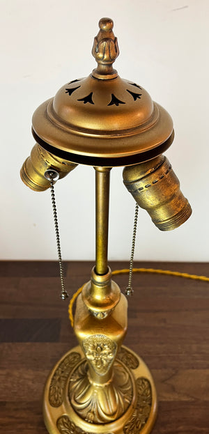 Anitque Circa 1920 Pittsburgh Reverse Painted Table Lamp
