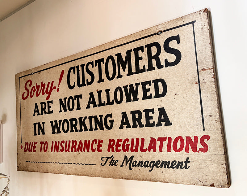 Vintage 1950s-60s workshop sign