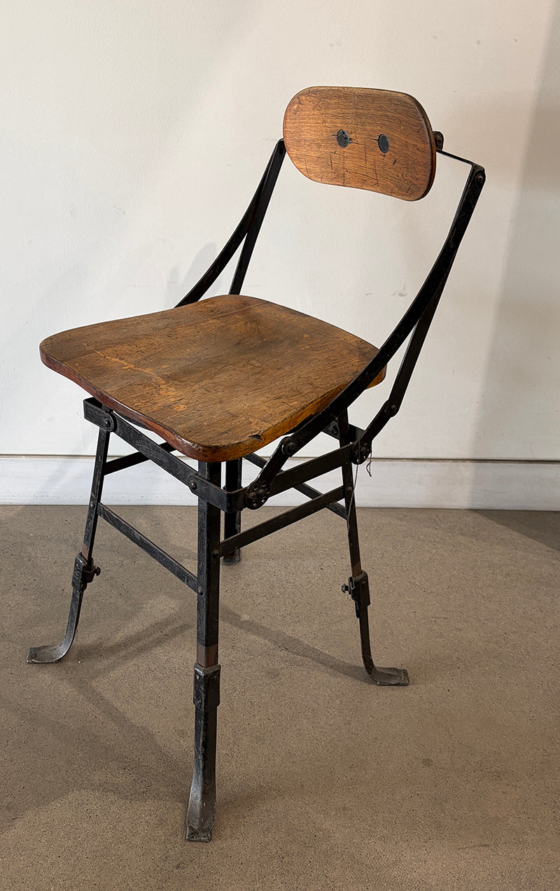 Antique 1900s Workshop Stool