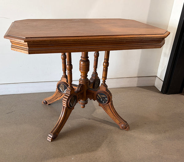 Antique 1800s Victorian Table - Turn of the Century Lighting