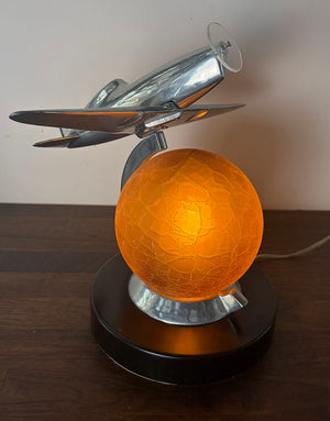 Vintage Sarsaparilla Designs Art Deco Airplane Lamp