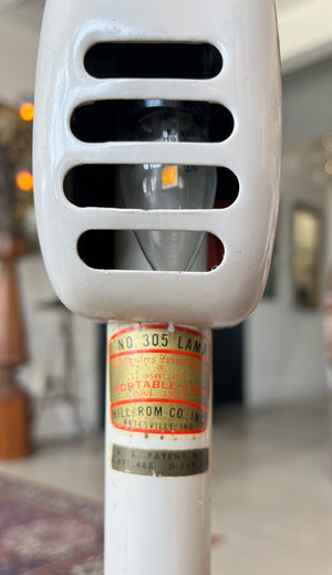 Vintage 1940s Signed Hill-Rom Medical Lamp
