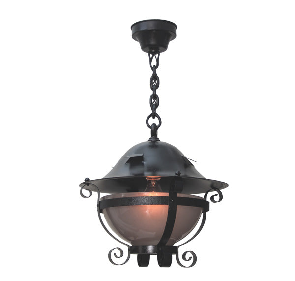 Arts Crafts Exterior Lantern Hammered Wrought Iron