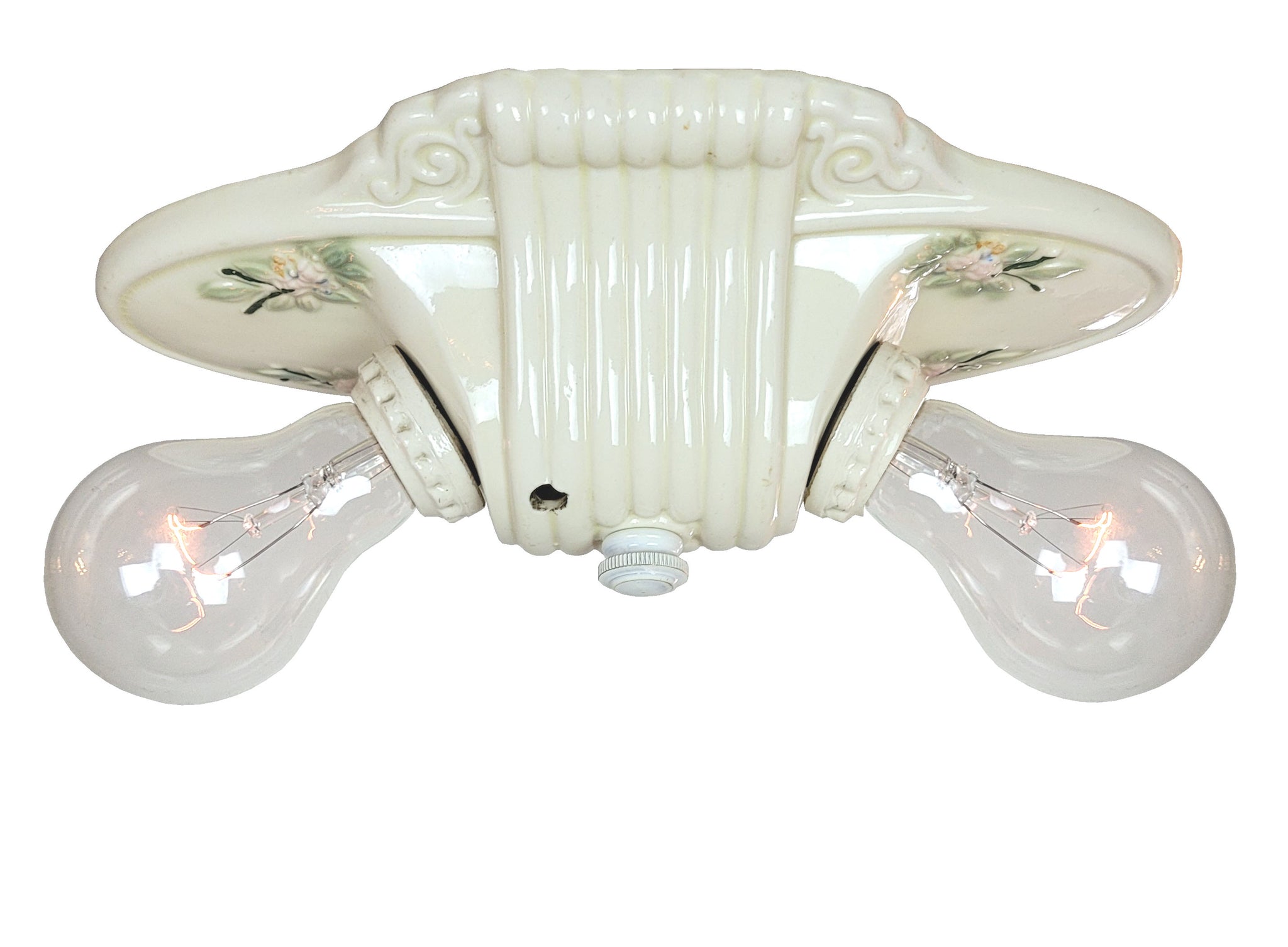 Vintage porcelain bathroom discount light fixtures