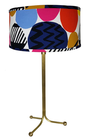 $750 PAIR -  Handmade Mid Century Modern Inspired Brass Tripod Lamps with Handmade Lampshades